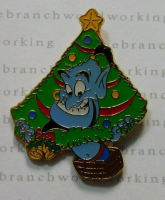 Prendedor de mar Disneyland 2007 Navidad Genio en árbol Aladdin Juego Premio Disney Foto 1 de 3