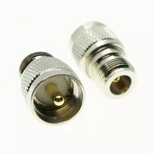 N Female Jack to SO239 UHF PL-259 PL259 Male Plug Straight RF Connector Adapter - Picture 1 of 3