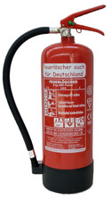 Feuerlöscher 6 kg ABC Pulver EN3 Manometer Prüfnachweis / Standfuß / Wandhalter