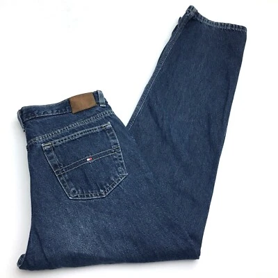 Jeans Tommy Hilfiger Vintage Triple T Pierna Recta Algodón Talla 12 Largo 30" Foto 1 de 4