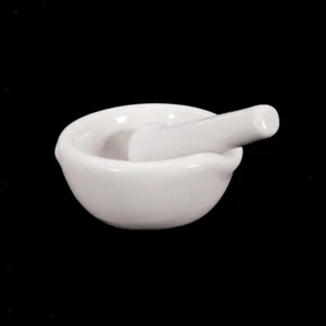 Juego de 6 tazones para mezclar mortero y mortero de porcelana - blanco - Imagen 1 de 7
