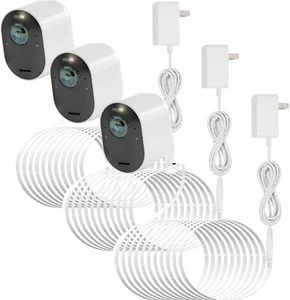 Paquete de 3 cables de carga magnéticos para exteriores de 25 pies para Arlo Pro 4/Arlo Ultra 2/Arlo Pro3 - Imagen 1 de 12