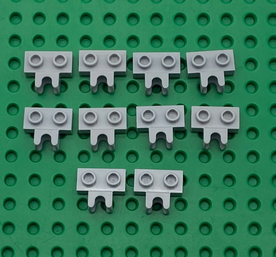 LEGO® 10x Platte mit seit. Sockel Gelenk Kupplung 14704 1x2 neu hellgrau  - Bild 1 von 1