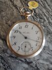 Hamilton antique pocket watch with second hand gold filled case 17 jewel