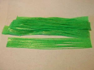 12 TWELVE JIG SKIRTS  ****** GREEN CHARTREUSE CRYSTAL BLACK FLAKE  ******* - Picture 1 of 1