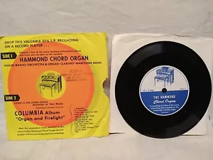 Hal Shutz The Hammond Chord Organ/ S'Wonderful Vinyl 7" 33 ⅓ RPM Mono 1956 - Picture 1 of 6
