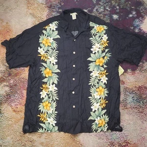 Islander Hawaii Karibik Hemd 100% Raylon Tiki Aloha Floral Herren XL - Bild 1 von 5