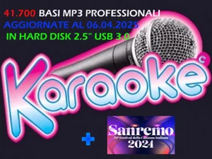 41.700 BASI MP3 KARAOKE PRO + SANREMO 2024-2025 IN HARD DISK 2.5" USB 3.0 - Imagen 1 de 1