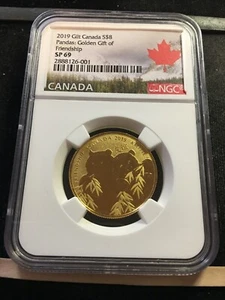 2019  Canadian, Friendship  99.99 Silver (0.25oz ASW) $8**NGC**SP-69 Gilt*Box#6 - Bild 1 von 6
