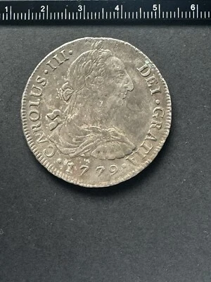 Peru Lima Colonial Bust Charles III 8 Reales 1779 LM-MJ Choice - Image 1 of 4