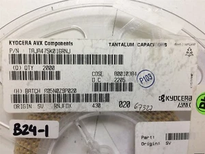 TAJA475K016RNJ AVX TAJA475K016R CAP TANT 4.7UF 10% 16V SMD ROHS 60 PIECES - Picture 1 of 1
