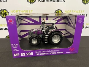 UNIVERSAL HOBBIES 6438 1:32 SCALE MASSEY FERGUSON 8S.205 PLATINUM JUBILEE - Picture 1 of 3