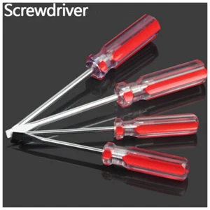 Mini Screwdriver Set Cross/Slotted Driver Hand Tools Transparent Handle 75~150mm - Picture 1 of 6