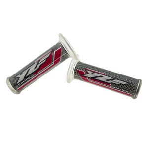 Handle Bar 22mm Left Right Front Red For Yamaha YZF Logo Hand Grip 7/8" Rubber - Picture 1 of 3