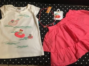Gymboree Ice Cream Parlor skirt top necklace ring rings jewelry NWT EUC 7 8 - Picture 1 of 2