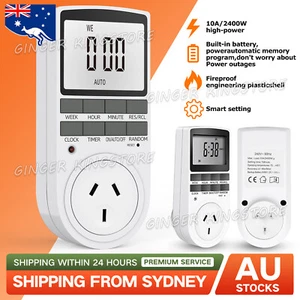 240V Timer Digital Programmable Electric AU Plug Power Socket LCD Timer Switch - Picture 1 of 10