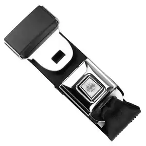 RetroBelt Black Pushbutton Lap Seat Belt 60" No Hardware Seatbelt Safety Classic - Picture 1 of 3