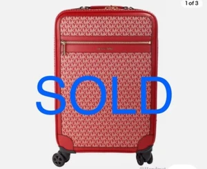 Michael Kors Jet Set Travel Trolley MK Signature Bright Red - Picture 1 of 1