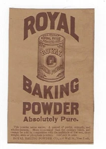 Tarjeta comercial victoriana c1890, polvo de hornear real, Wall St. NY - Imagen 1 de 2