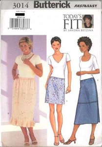 Pattern Butterick Sewing Woman Skirts 3 Styles Easy Sandra Betzina Sz 6-10 OOP - Picture 1 of 1