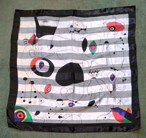 Square Scarf Inspired By Joan Miro - Abstract Design - Multicoloured AM/JE - Picture 1 of 8