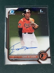 2022 Bowman Chrome Isaac De Leon Autogramm - Bild 1 von 4