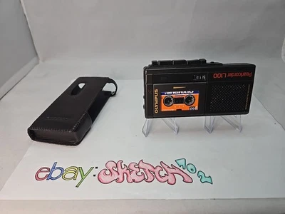 OLYMPUS - PEARLCORDER L100 - MICROCASSETTE RECORDER - W/CASE - GOOD CON. - WORKS - Image 1 of 4