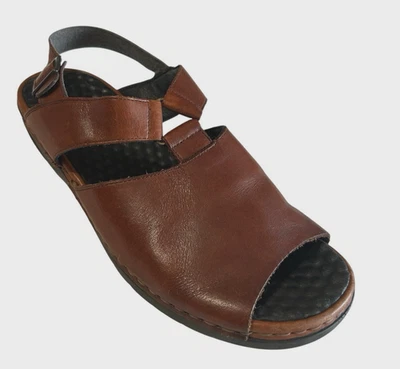 Sandalias Reiker para mujer de cuero marrón con tiras antiestrés cómodas EU 41 - US 10 Foto 1 de 4