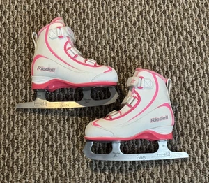 Patines de Hielo Figura Riedell Soar Blanco/Rosa Niñas Talla 12 - Imagen 1 de 8