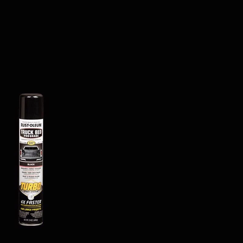 Rust-Oleum Turbo Black Abrasion & Truck Bed Coating Spray 24oz (6-PACK) - Image 1 of 1