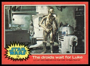 1977 Topps Star Wars #73 I droidi aspettano Luke - Foto 1 di 2