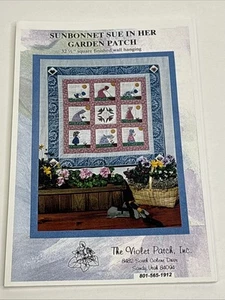 Sunbonnet Sue In Her Garden Patch Wall Hanging Quilt Pattern - Picture 1 of 4