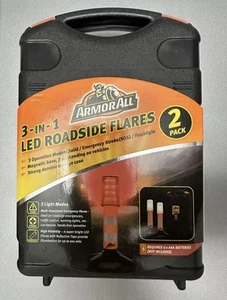ArmorAll 2pcs 3 in 1 LED Flashing Roadside Emergency Beacon Flares Kit Color 🚨 - Picture 1 of 4