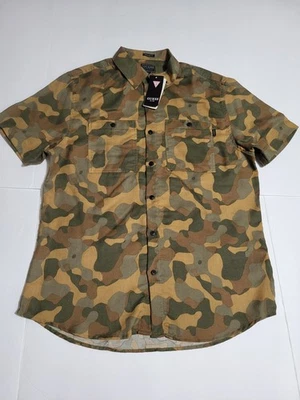 (#B1) GUESS Regular Fit Camouflage Short Sleeve Button Down Size Men's M  — 第 1/4 张图片