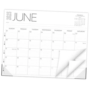 Desk Calendar 2025, 12-Month Desk Calendar from Jun 2025 to May 2026 White - Picture 1 of 7
