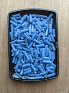 Greasy Light Blue Wampum Beads 10x3mm 50 gr African Indian Trade Vintage Murano - Picture 1 of 3