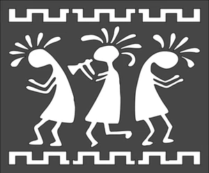 6"x7" Clear Plastic Stencil - Kokopelli (SA51-6/7)***** - Picture 1 of 2