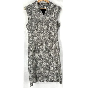 M.M. LaFluer The Aditi Kleid in Crackle weiß schwarz klassisch Karriere Business 8 - Bild 1 von 12