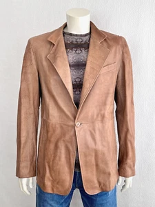 Giorgio Armani Leather Jacket one button Sz.IT50-US40 - Picture 1 of 10