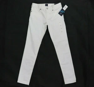 Gap Girls Denim Jeans Pants Stain Resistant Super Slim Stretch White Size 6 - Picture 1 of 7