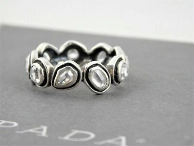 Silpada 925 Sterling Silver Cubic Zirconia BRILLIANCE Eternity Ring R2807 size 6 - Image 1 of 4