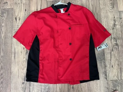UA Uniforms Chefs Jacket - 3XL - Double Button Red & Black - NEW WITH TAGS - Image 1 of 4