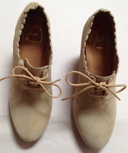 NEW WOMENS JACK ROGERS OLIVIA WEDGE SAND SUEDE SHOES 5.5M - Picture 1 of 2