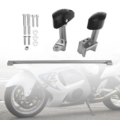 Protector Engine Crash Bund Pad Slider For Suzuki Gsxr1300 Hayabusa 08-20 Silver Foto 1 de 4