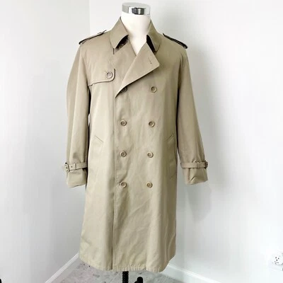 Oleg Cassini Trench Coat Vintage Men's Size 42 Reg Weather Ready - Image 1 of 4