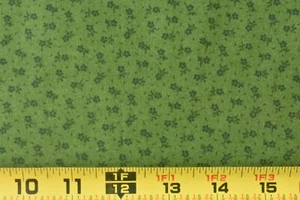 By 1/2 Yd, Green Calico on Green Cotton, Blue Hill/Colonial Prints/Morgan, B964 - Picture 1 of 6