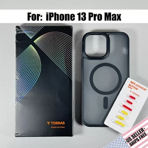 TORRAS Magnetic Guardian Case For iPhone 13 Pro Max - Frosted Black w/ Buttons - Picture 1 of 16