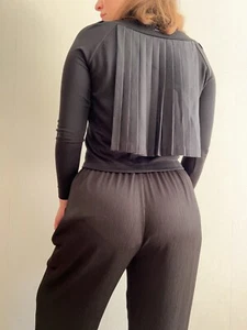 Cop Copine Damen Chelson schwarz Top plissierte Details Abdeckungen hinten offen Größe US 4 - Bild 1 von 13