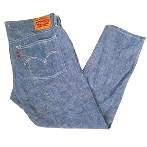 Pantalón Levi's Mujer Algodón Lino Mezcla 5 Bolsillos Estilo Novio Talla 29 - Imagen 1 de 7