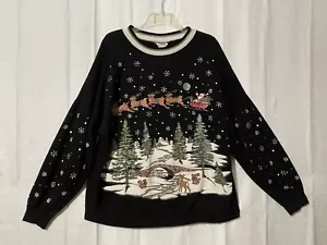 Vintage 90’s Nutcracker Christmas Sweatshirt All Over Print Santa Rentier 3XL - Bild 1 von 21